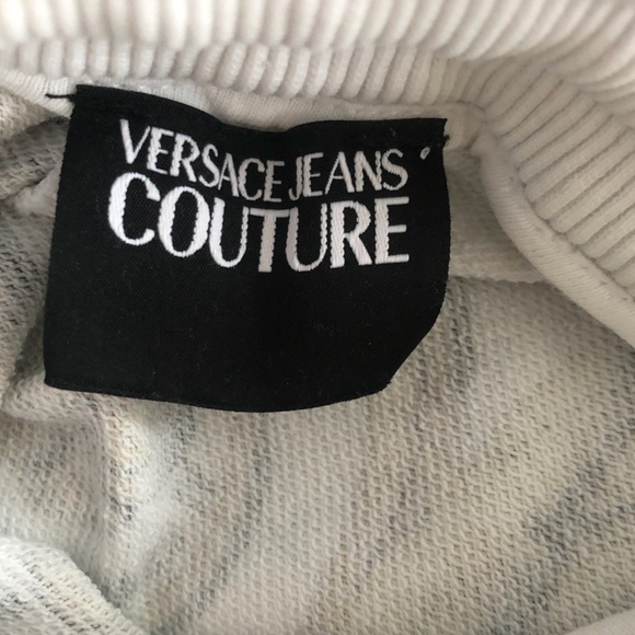 Versace Jeans Couture Track Pants Baroque Print White Gold - Picture 6 of 8